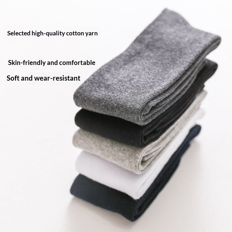 Mens SpringSummer Solid-Color Ankle Socks