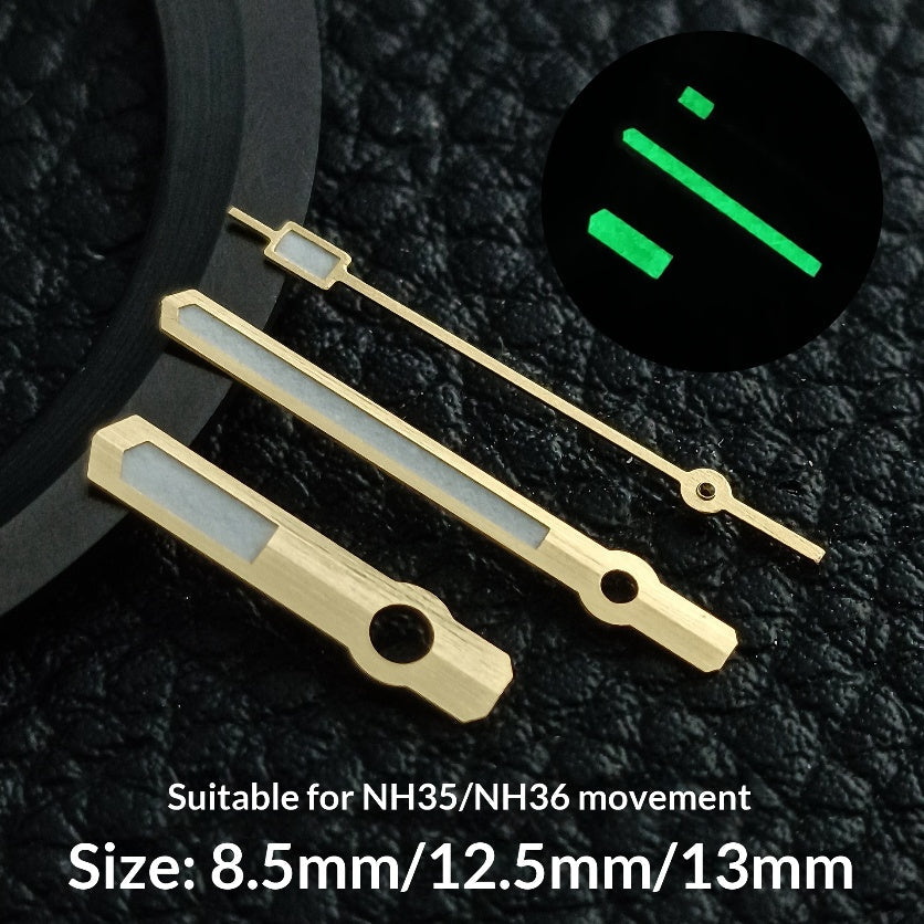 Mechanical Movement Green Luminous Watch Hand Replacement Parts