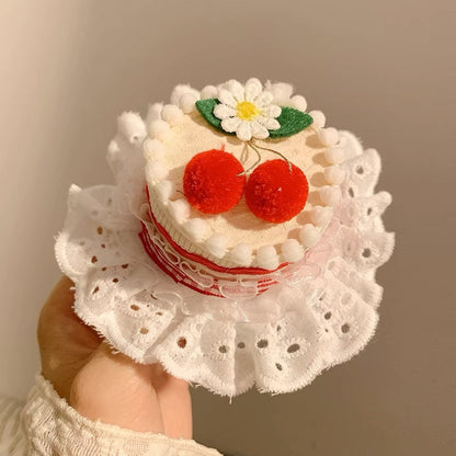 Cherry Cake Style Lace Hair Clip