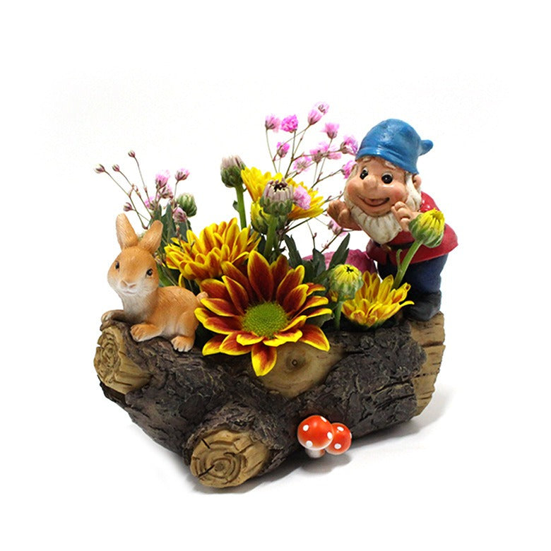 Dwarf Rabbit Flower Pot Decoration Creative Elf Flower Pot Garden Decoration