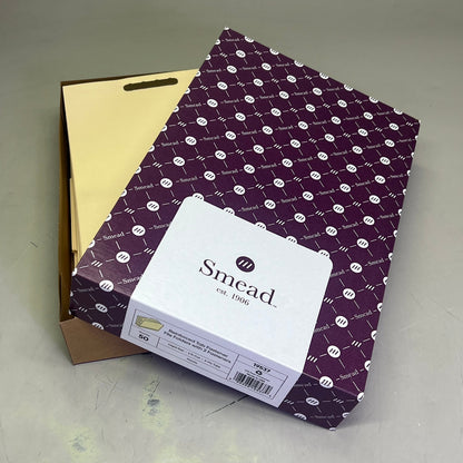 SMEAD (50 PACK) Manila Fastener File Folders W/ Reinforced Tab Legal Tan 19537