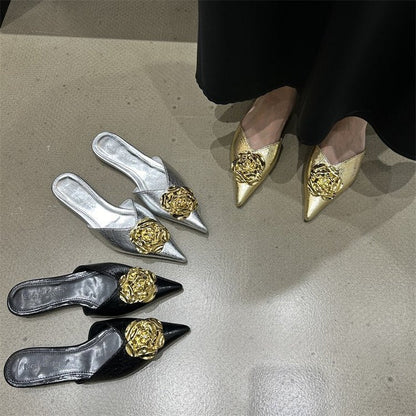 2025women's New Shoes For Spring Fashion Style Metal