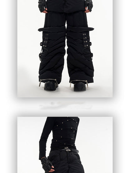 Men's Winter Casual Pants With Folded And Thickened Legs