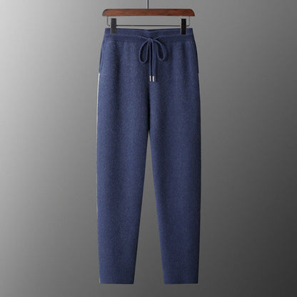 Thickened Assorted Colors Cashmere Men's Casual Loose Knitted Casual Pants
