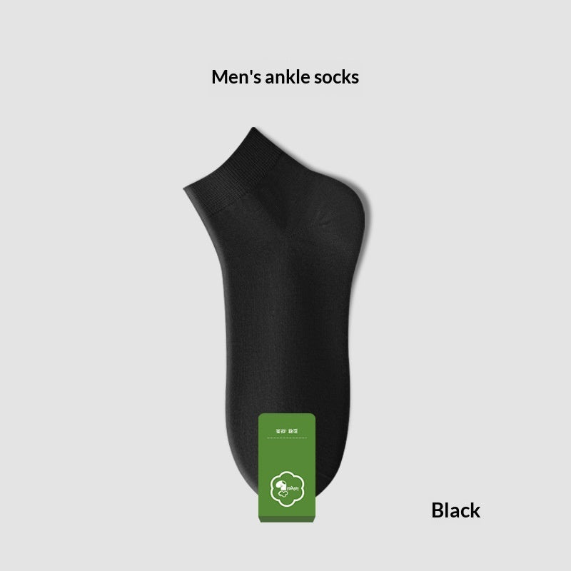 Men's Pure Cotton Odor-Resistant Sweat-Absorbent Mid-Calf Socks For Summer