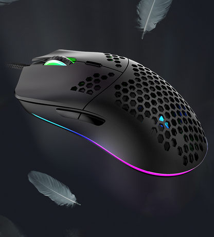 Wired gaming mouse hole mouse RGB luminous macro programming gaming mouse 6 keys