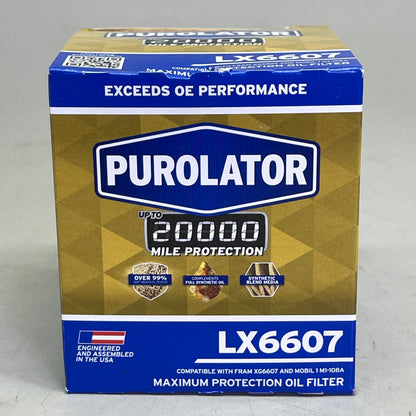 PUROLATOR (6 PACK) Maximum Protection Oil Filter 20000 Miles LX6607