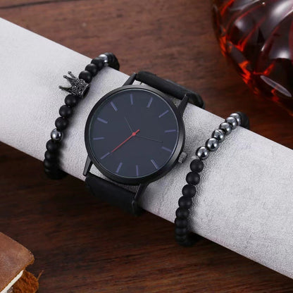 Men's Casual Quartz Watch Frosted Belt Bracelet