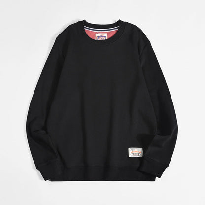 Mens Solid-color Casual Long-sleeve Hoodie