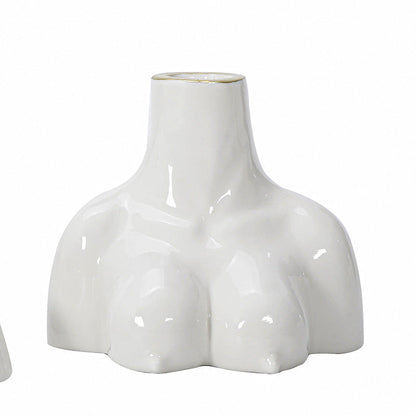 Creative Body Art White Candle Cup Hotel Desktop Simple Ceramic Ornaments