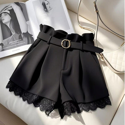 High-waisted Casual Shorts Cropped Pants For Petite Women