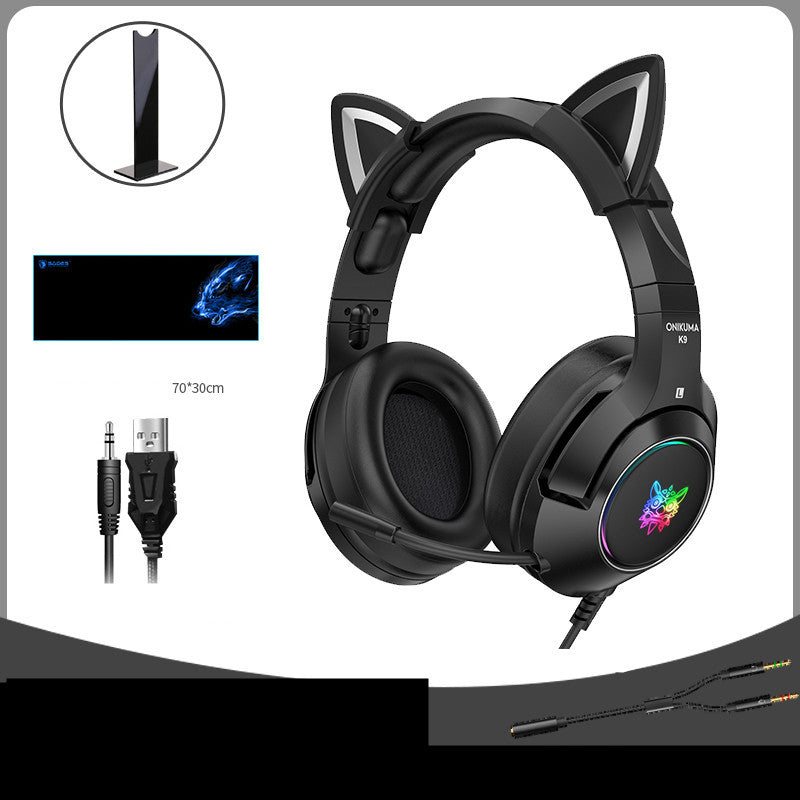 Head Mounted Wired Gaming Headset for Girls
