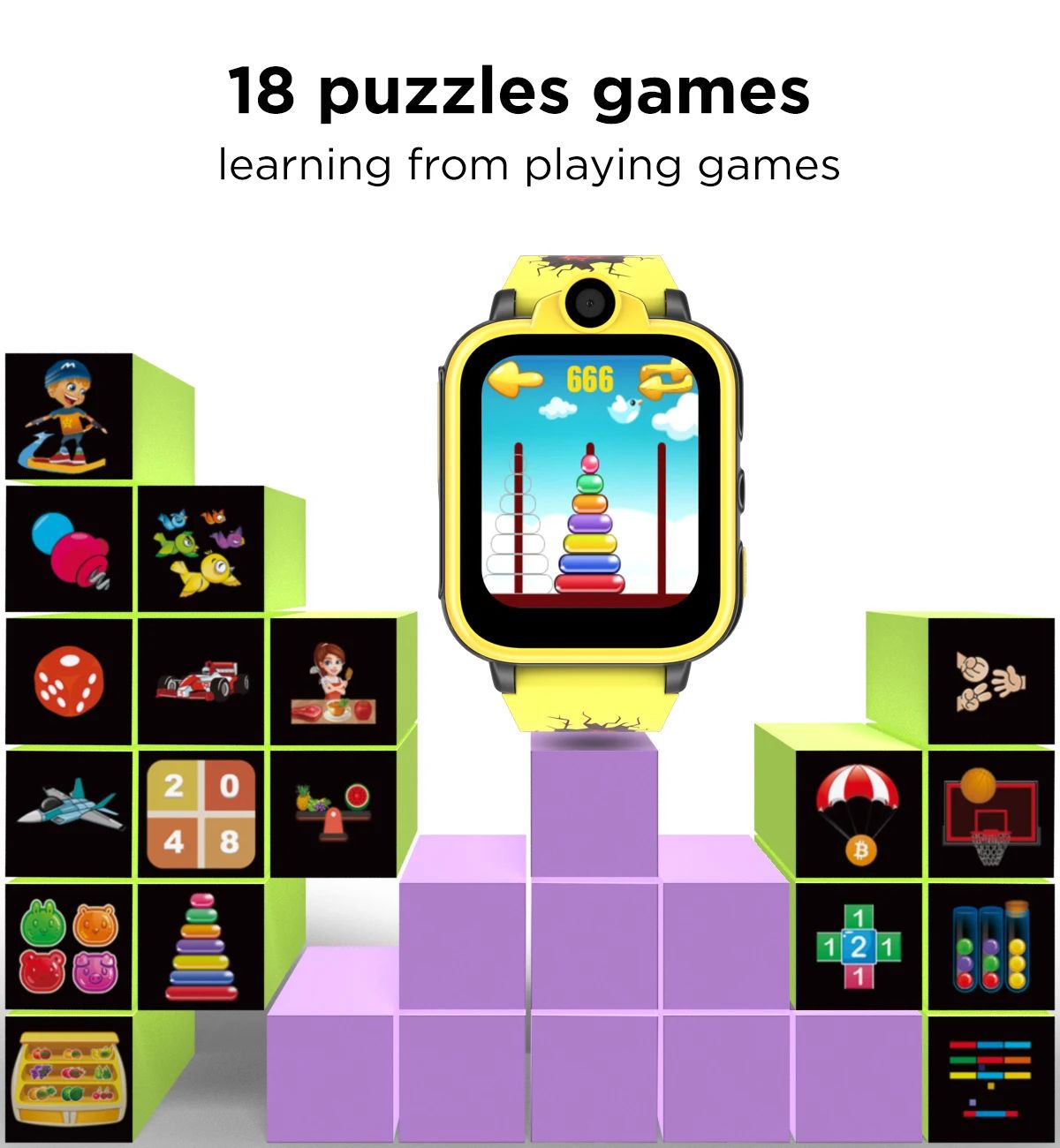Multifunctional Children's Touch Screen Positioning Game Smart Watch