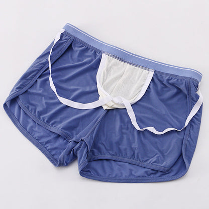 Ice Silk Mesh Pajama Pants Quick-drying Sports Fitness Hip Lifting Men's Shorts
