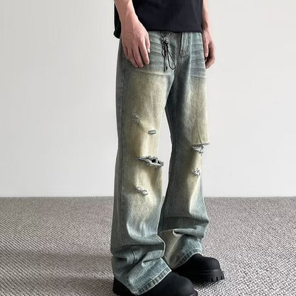 Fashionable Mens Vintage Distressed Jeans