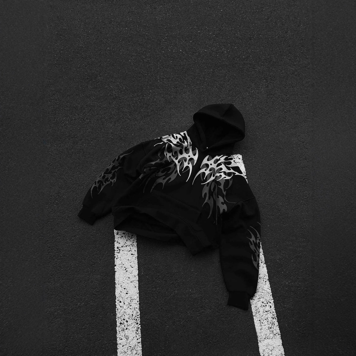 Printed Pullover Unisex Street Hoodie