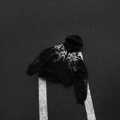 Printed Pullover Unisex Street Hoodie