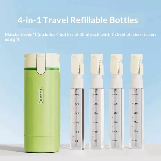 4 In 1 Travel Dispenser Portable Travel Bottles Leak Proof Leakproof Travel Container For Perfume Shampoo Conditioner Lotion