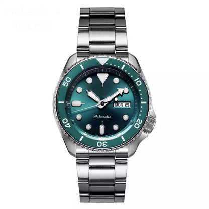 Men's Casual Quartz Watch with Spiral Crown and Folding Buckle