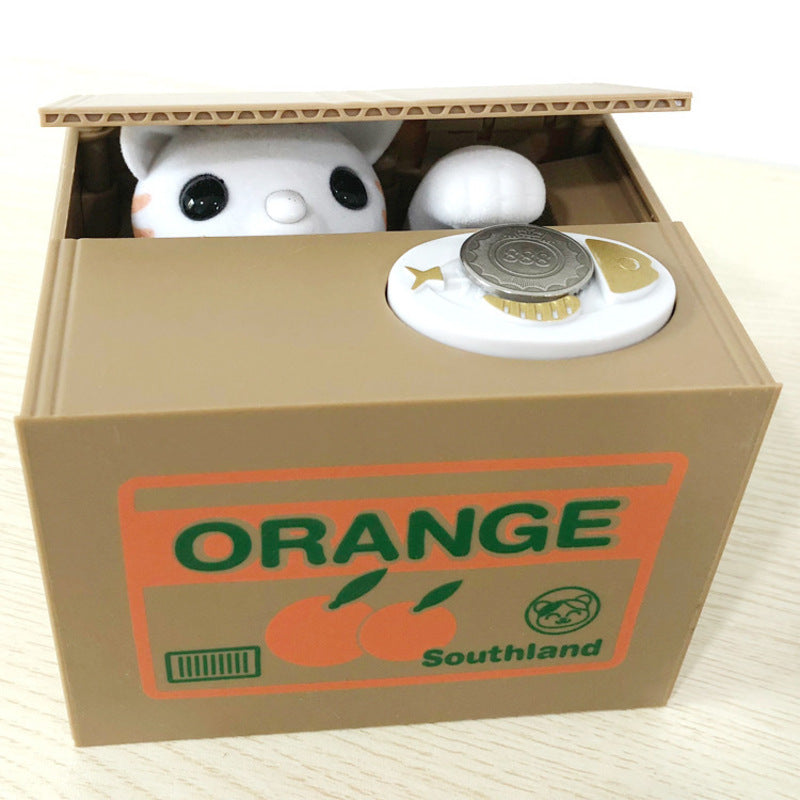 Automated Plastic Coin Bank in Panda/Cat Shape - Electronic Deposit, Savings for Kids, Great Gift