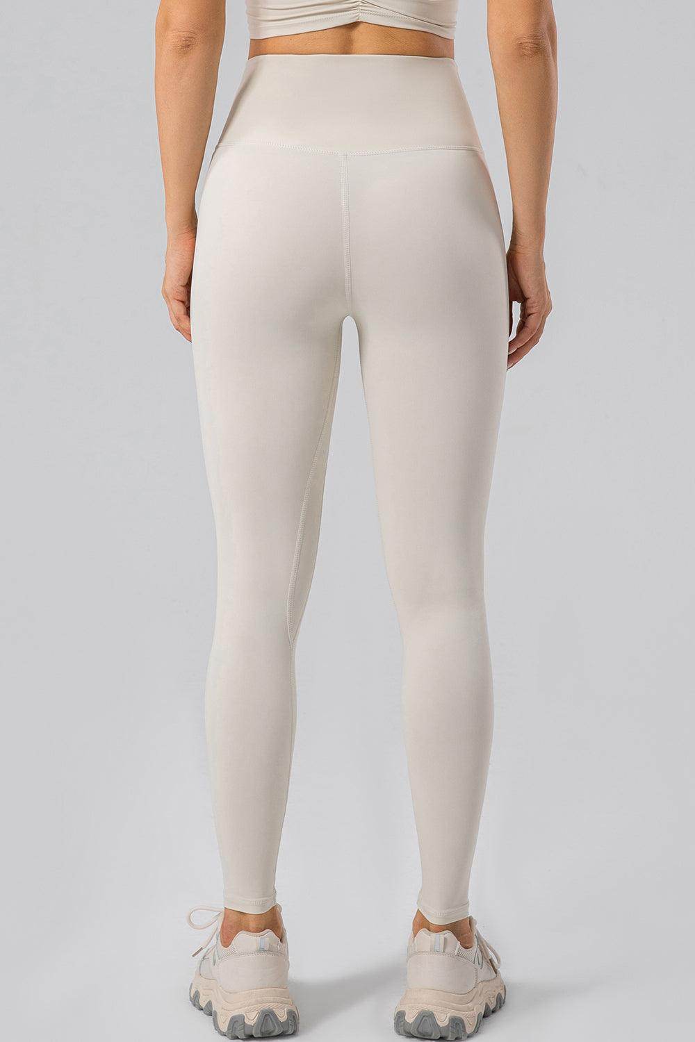 High Waist Wide Waistband Active Leggings for Women