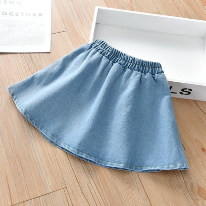 Denim Skirts, Children's Western Style Outer Skirts
