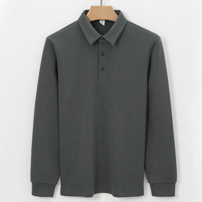Unisex Thickened Long Sleeve Polo Shirt