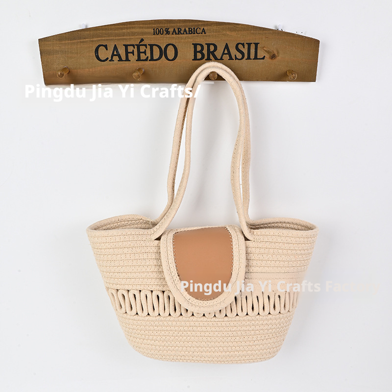 Casual shoulder bag-hollow-beige-9 * 24 *37cm-1 piece