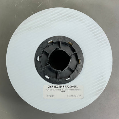 CAT6 Shielded OSP Black Booted Cable 200 ft Z6S4E2SP-SPF200*RL