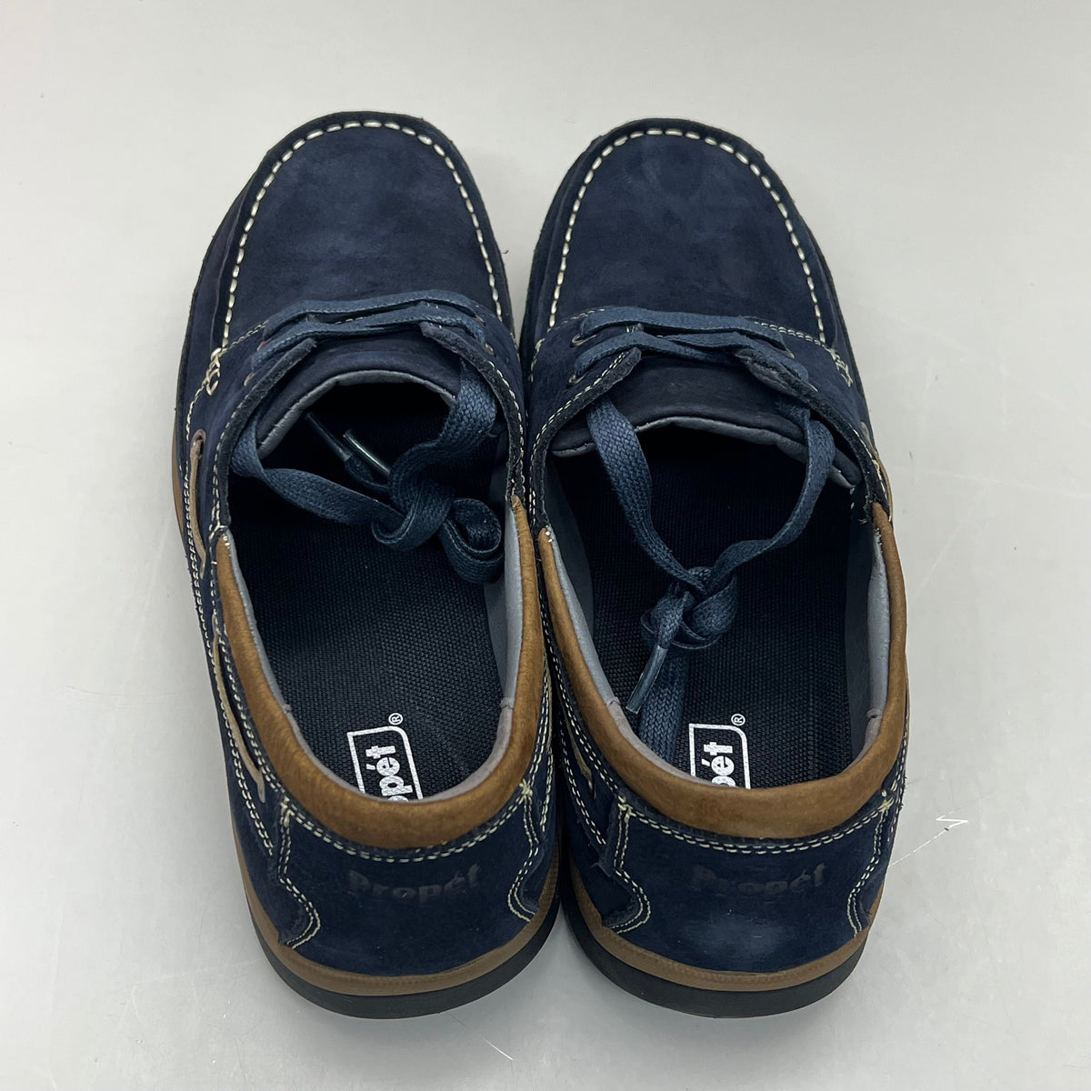 PROPET Pomeroy Boat Shoe Orthotic Friendly Men's Sz 9 XX (5E) Navy MCA082S