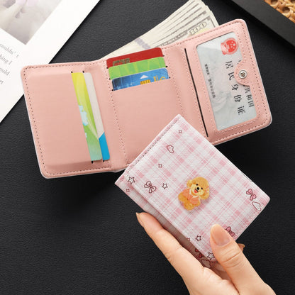 New Plaid Short Wallet For Dogs, Womens
