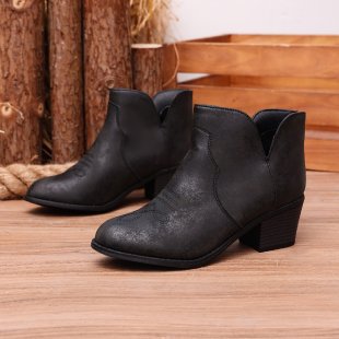 Retro-style Export Bestseller Embroidered Low-top Boots