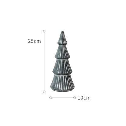 Nordic Morandi Gray-green Mini Christmas Tree Desktop Decorations Christmas Scene Decorations