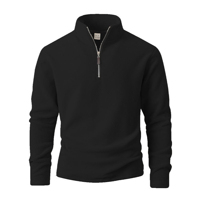 New Mens Fleece Casual Solid-color Hoodie