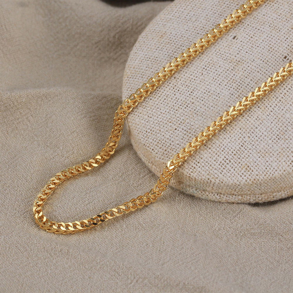 S925 Sterling Silver Franco Chain Necklace Without Pendants