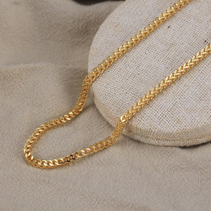 S925 Sterling Silver Franco Chain Necklace Without Pendants