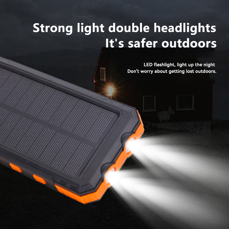 Ultra thin solar power bank 20000mAh with compass three proof solar power bank