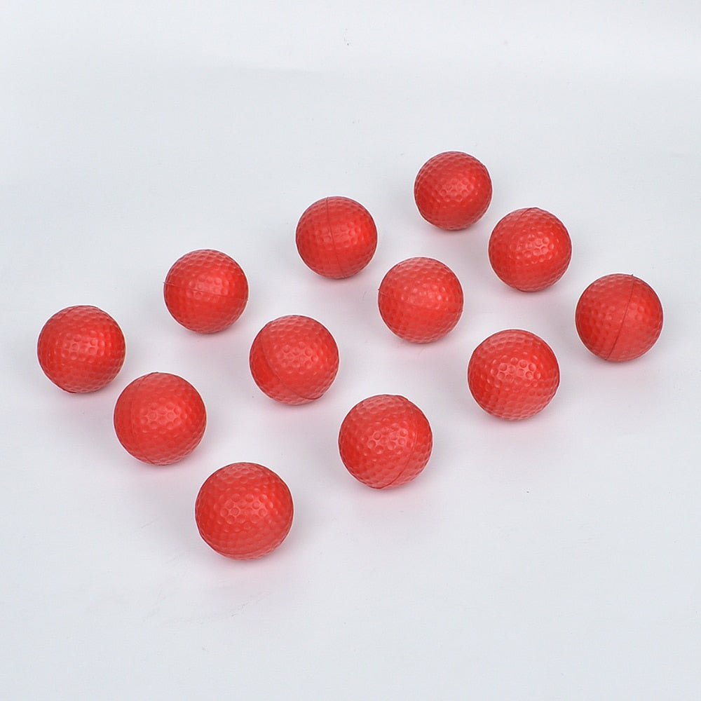 12Pcs Foam Practice Golf Balls Yellow Green Orange Golf Training Balls Outdoor Indoor Putting Green Target Backyard Swing Game