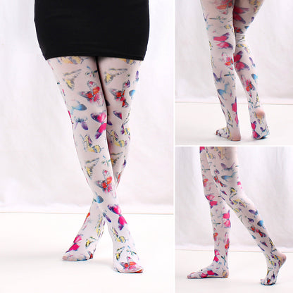 Spring And Autumn Versatile Printed Tights