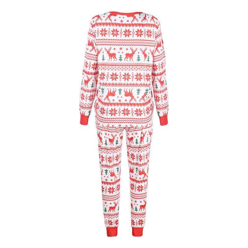 Printed Long-sleeved Casual Parent-child Suit