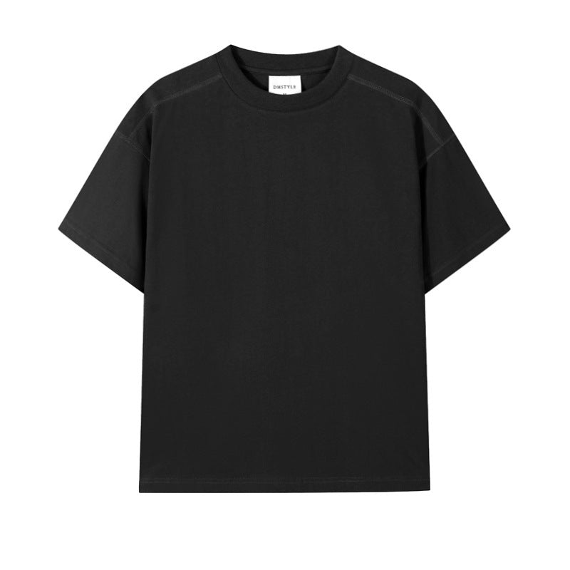 Retro Casual Contrast Color Line T-shirt