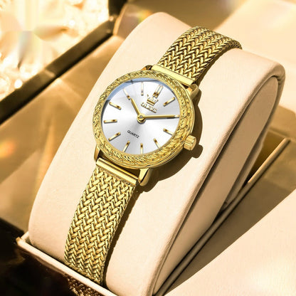 Vintage Fashion Square Quartz Watch With Rhinestones