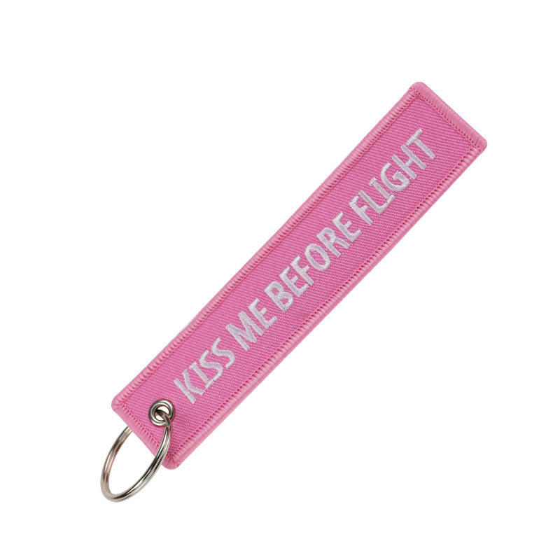 Double Sided Embroidered Keychain Ornament