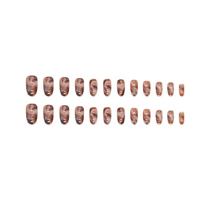 Ombre False Nails Oval-shaped Ready-to-wear Nails