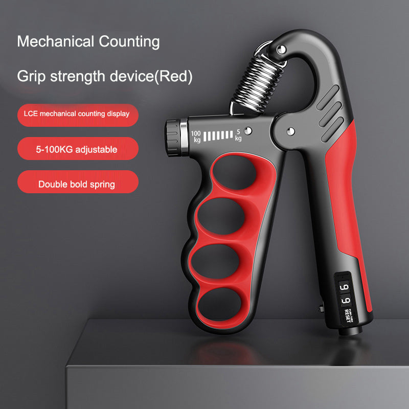 Adjustable Grip Strength Gauge Counting Type Spring Grip Strength Gauge Handshake Holder