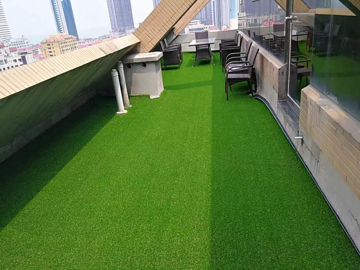 2FTX10FT Outdoor Artificial Grass Runway Blanket, Thick and Realistic Fake Grass Roll Decoration 1.38 "Pile Height