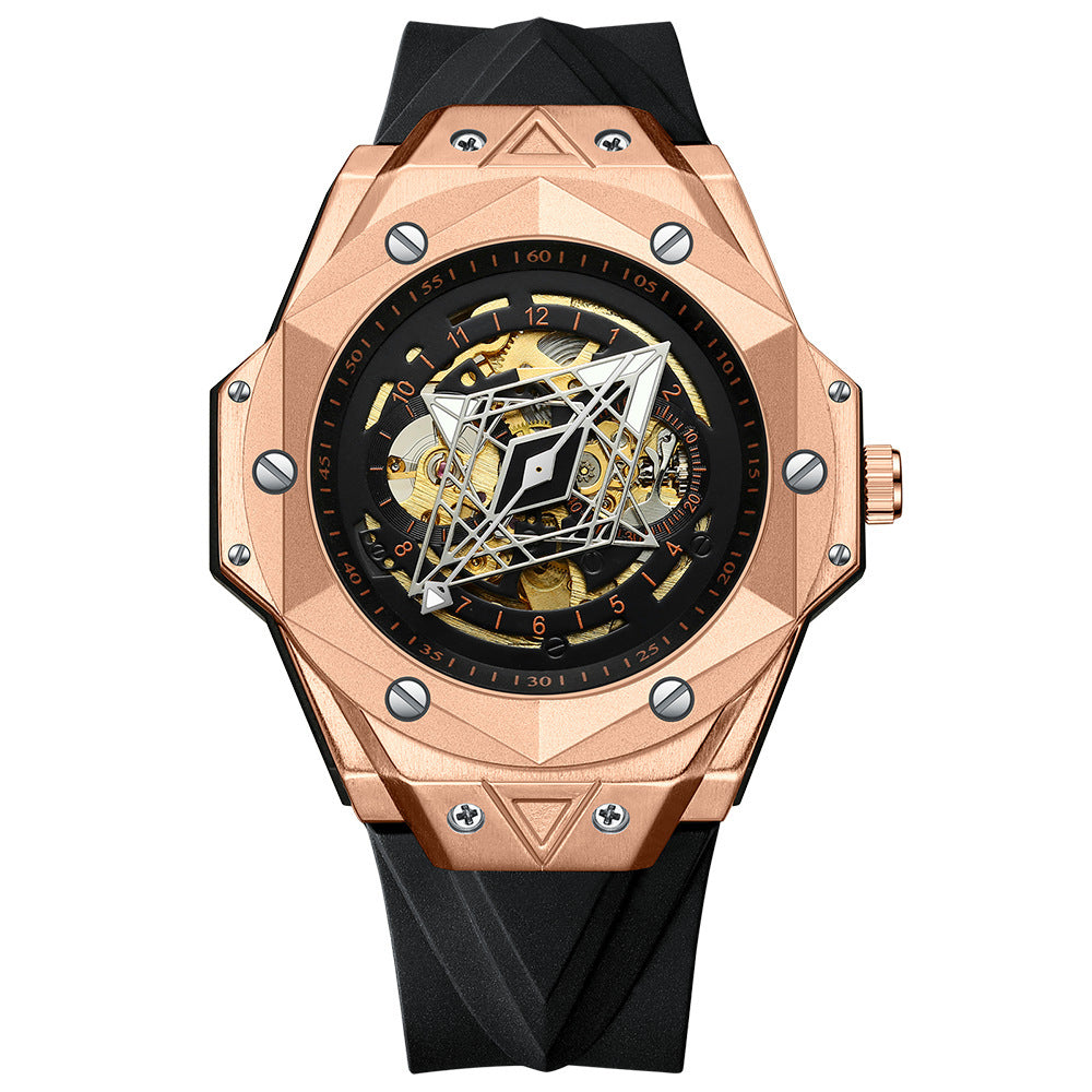 Trendy And Personalized Double-sided Hollow Mechanical Watch For Men