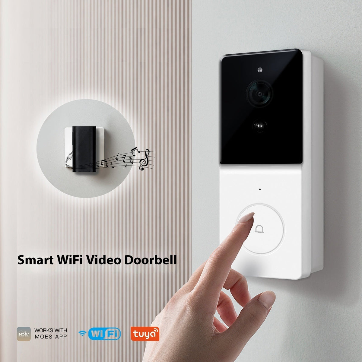 Smart Home WiFi Video Doorbell Camera Two-way Audio Intercom