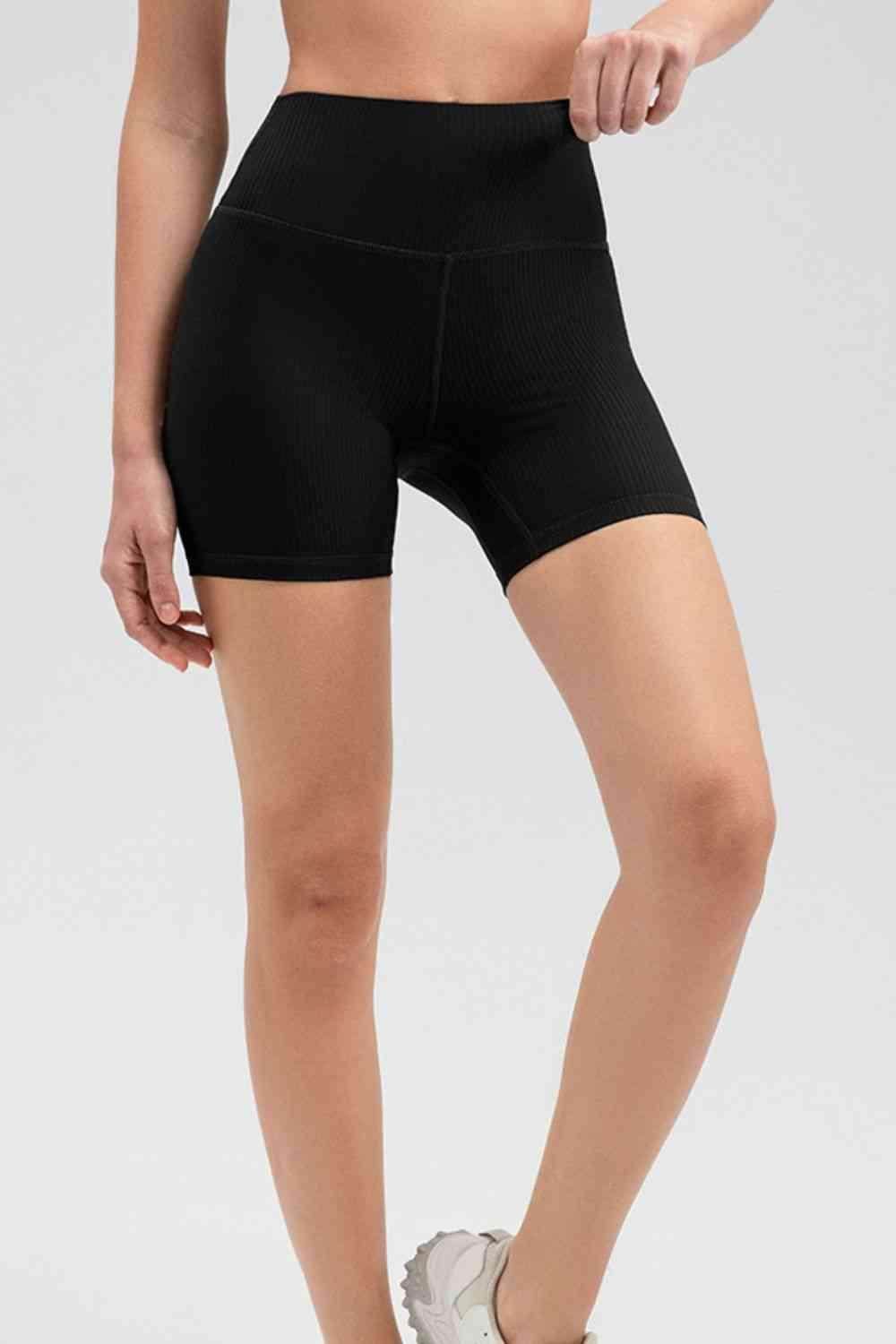 Wide Waistband Slim Fit Sports Shorts for Active Lifestyle