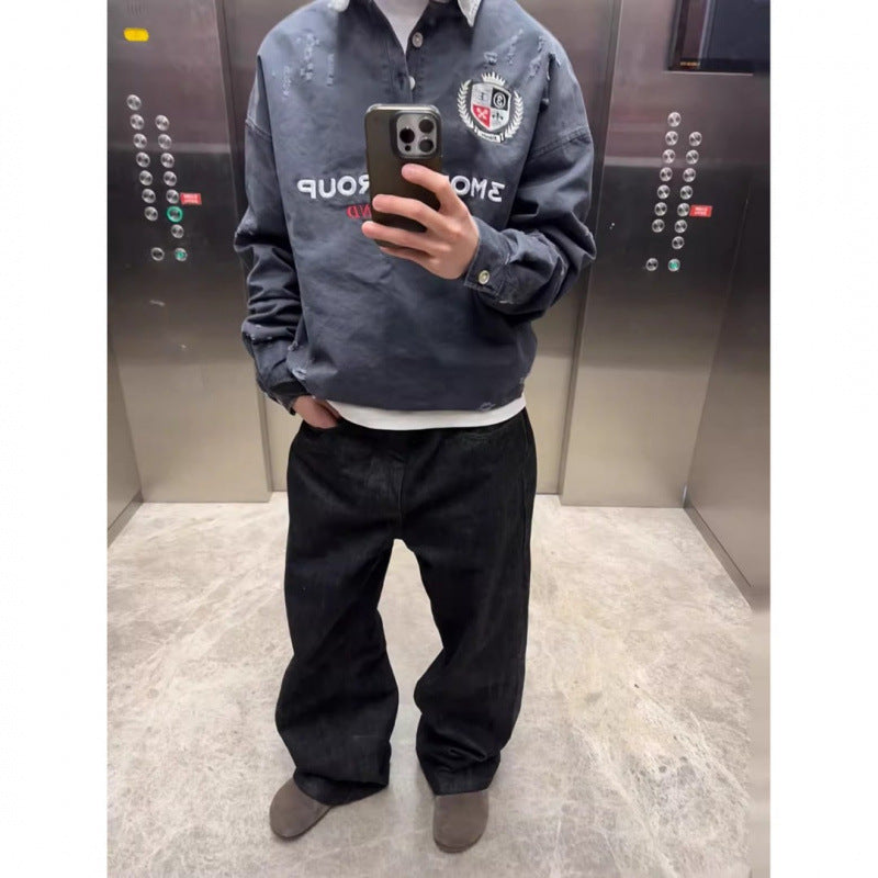 Summer New Versatile Washed Denim Jeans For Boys